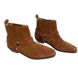 Madewell Tan Suede Ankle Booties